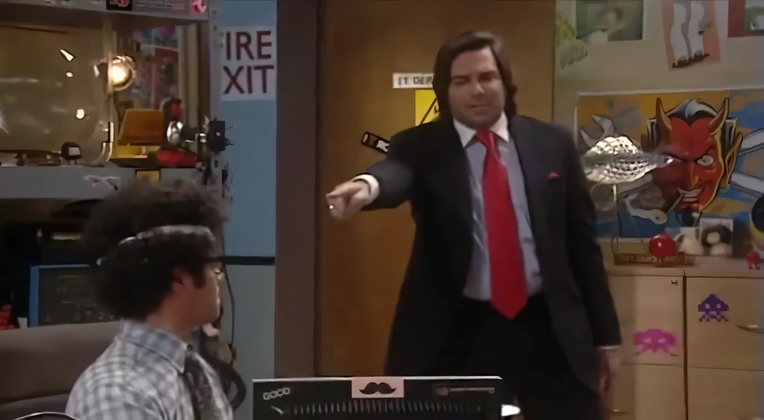 Denholm Reynholm, conducting the kind of one-on-one we've all had.